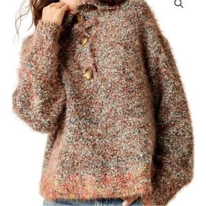 Free People Stellar Sweater Auburn Bay Size XS Extra Small EUC cozy oversized